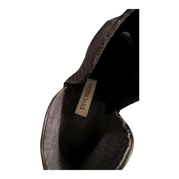 Steve Madden Perforated Peep Toe Block Heels - Picture 4 of 5